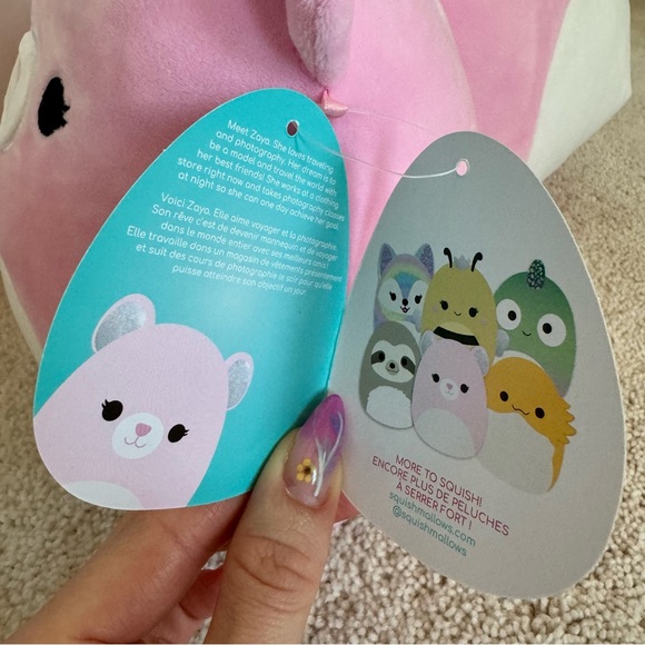 8” Zaya Pink Bear Squishmallows Squish Date 7/19/2021 - Picture 4 of 9